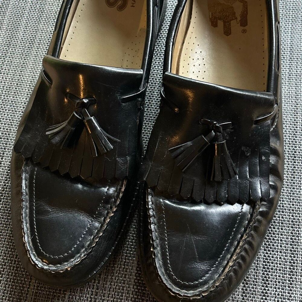 SAS Black Kilite Moc Toe Tassel Slip On Loafer 11.5 S
